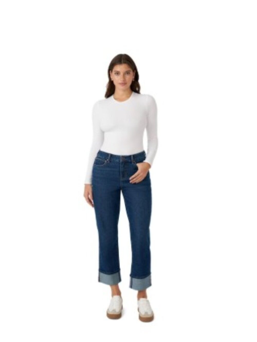 Edited by Hunter McGrady Women's Cuffed Wide Leg Jean Light Wash Size 16
